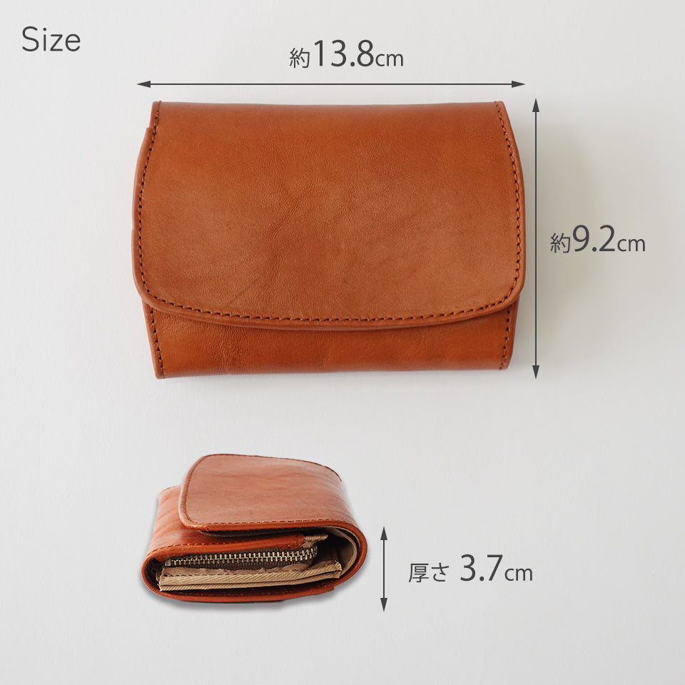 Hawk Company本皮コンパクト二つ折り財布 サイズ感