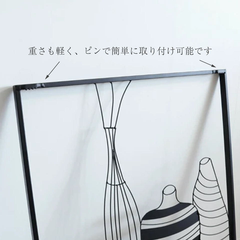 アートパネル 設置箇所 ピンで簡単に取り付け可能です。
