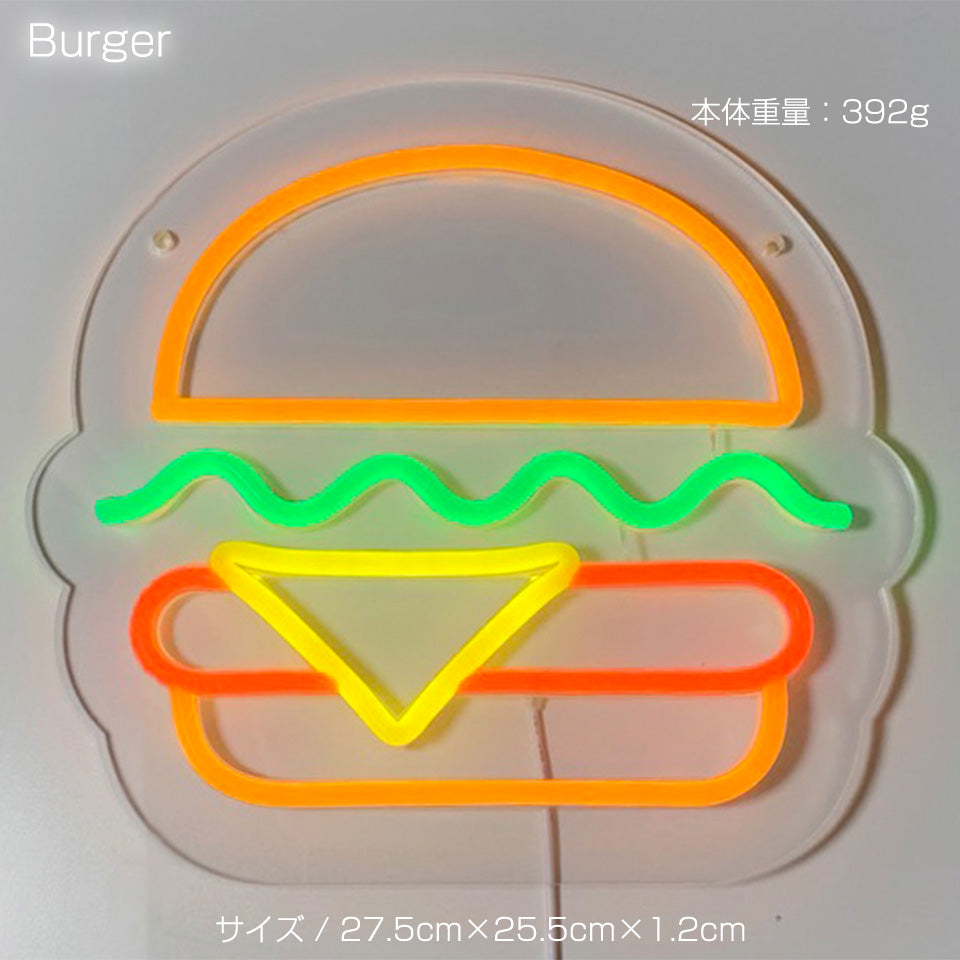 Burger サイズ:27.5cm×25.5cm×1.2cm 本体重量:392g