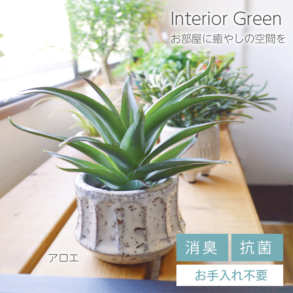 エペポット アロエ インテリアグリーン フェイクグリーン 造花 消臭効果 抗菌効果 植物 枯れない