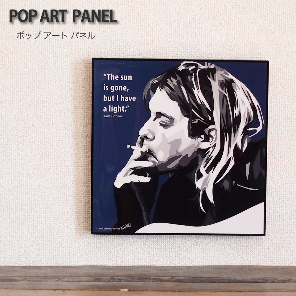 【ポップアートフレーム 】Nirvana(ニルヴァーナ)カートコバーン(Kurt Cobain)フレームポスター Flame Poster アートパネル 壁掛け 壁飾り 額縁 壁面 装飾 インテリア