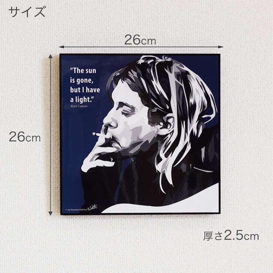 【ポップアートフレーム 】Nirvana(ニルヴァーナ)カートコバーン(Kurt Cobain)フレームポスター Flame Poster アートパネル 壁掛け 壁飾り 額縁 壁面 装飾 インテリア