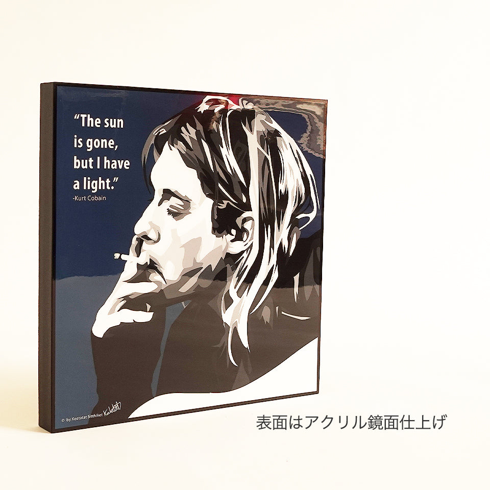 【ポップアートフレーム 】Nirvana(ニルヴァーナ)カートコバーン(Kurt Cobain)フレームポスター Flame Poster アートパネル 壁掛け 壁飾り 額縁 壁面 装飾 インテリア