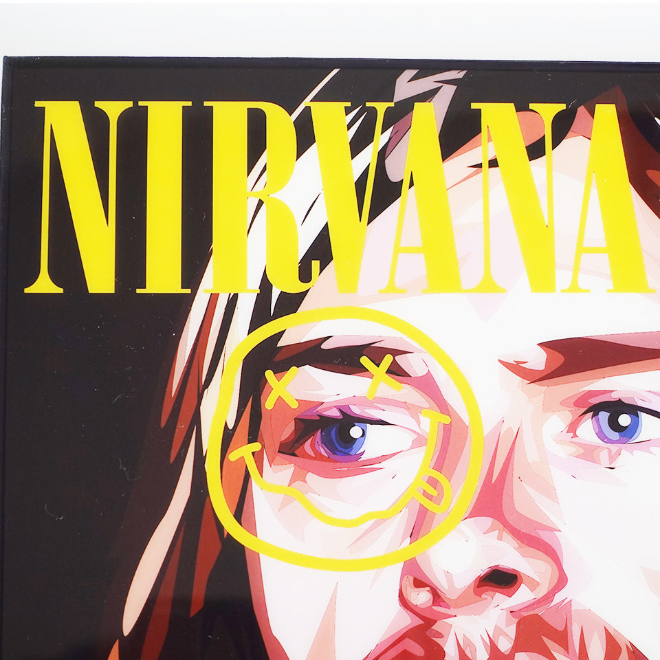 【ポップアートフレーム 】ニルヴァーナ(Nirvana)フレームポスター Flame Poster アートパネル 壁掛け 壁飾り 額縁 壁面 装飾 インテリア