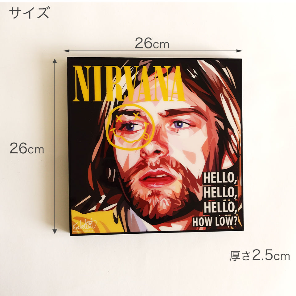 【ポップアートフレーム 】ニルヴァーナ(Nirvana)フレームポスター Flame Poster アートパネル 壁掛け 壁飾り 額縁 壁面 装飾 インテリア