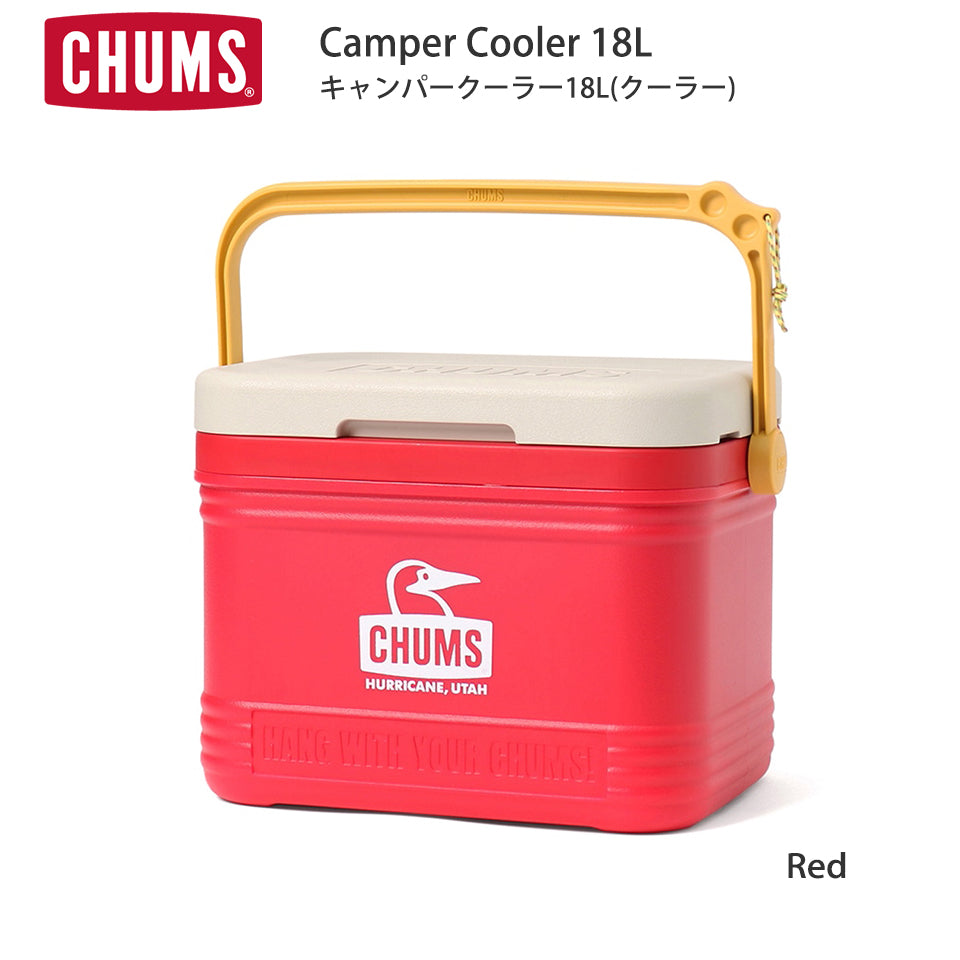 【CHUMS 】Camper Cooler18L チャムスキャンパークーラー18L Red (レッド)
