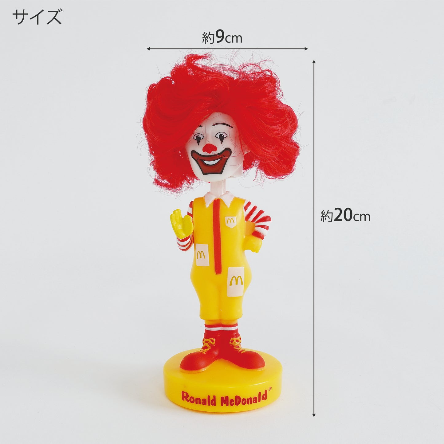 Ronald McDonaldドナルドマクドナルド ボビングヘッド サイズ幅約9cm 高さ約20cm