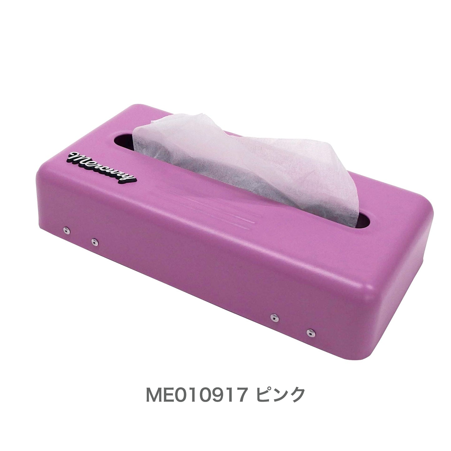 マーキュリー ブリキ2WAYティッシュボックス ピンク PK