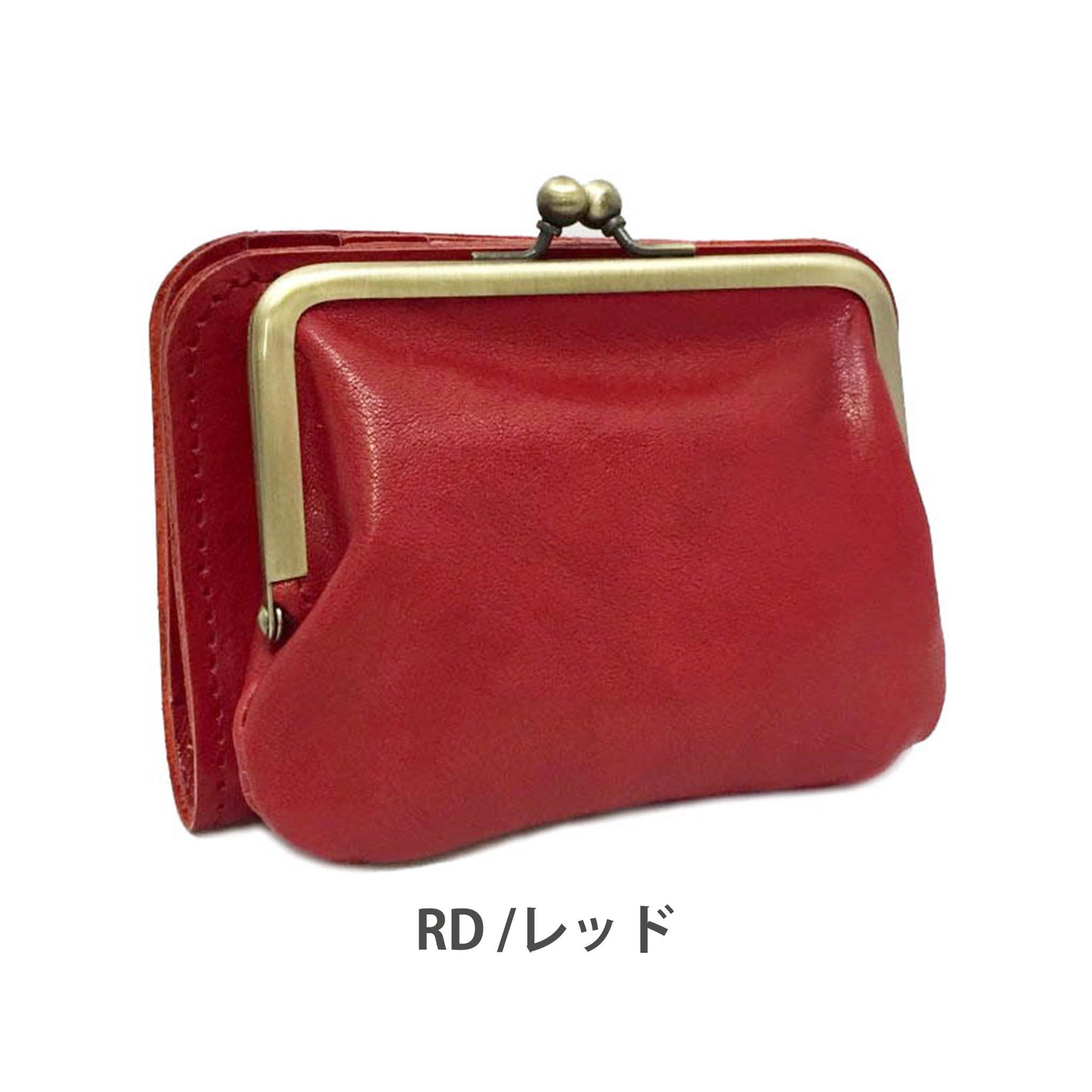 LIL1201 がま口タイプ2つ折り財布 RDレッド