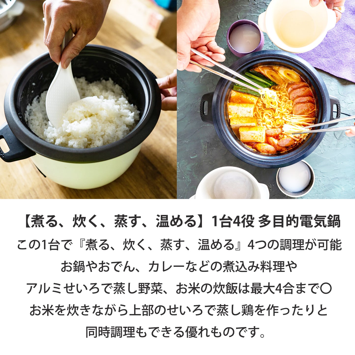 VETLER EASY COOKER VOLTON 1台4役 商品説明