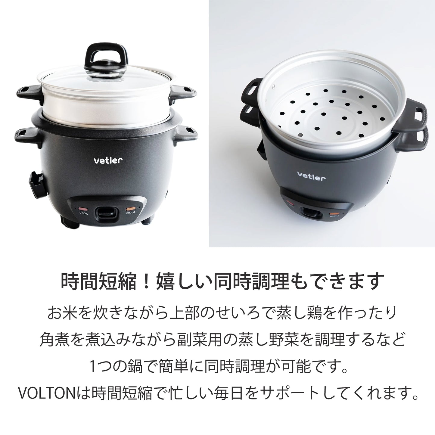 VETLER EASY COOKER VOLTON 同時調理可能