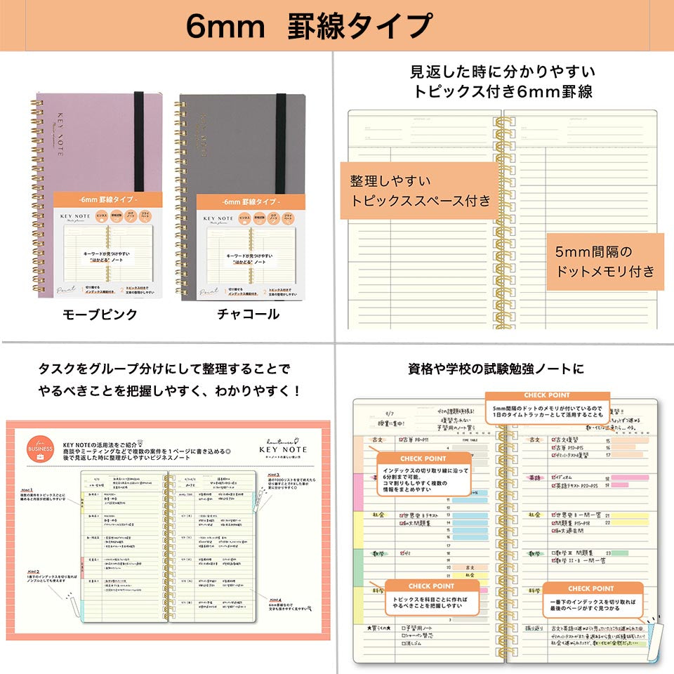 6mm 罫線タイプ 特徴と使用例