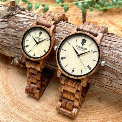 EINBAND Reise Zebrawood ゼブラウッド 木製腕時計 32mm