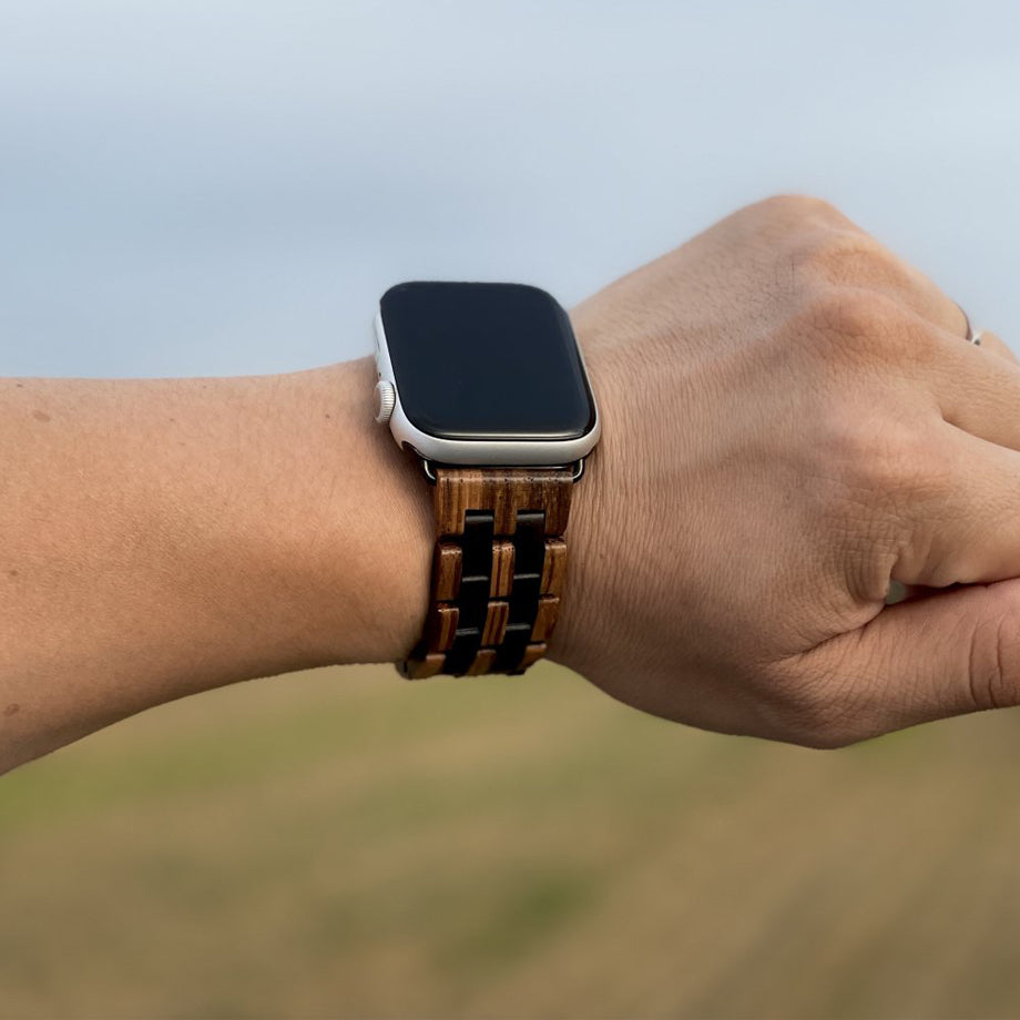 EINBAND AppleWatch 天然木バンド Aタイプ Zebrawood×Ebony ゼブラウッド エボニーウッド アップルウオッチ