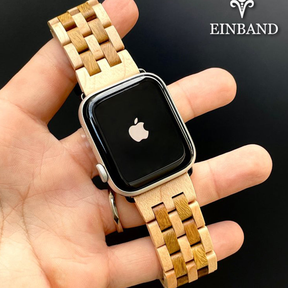 EINBAND AppleWatch 天然木バンド Aタイプ Green Sandalwood×Maplewood グリーンサンダルウッド・メイプルウッド アップルウオッチ