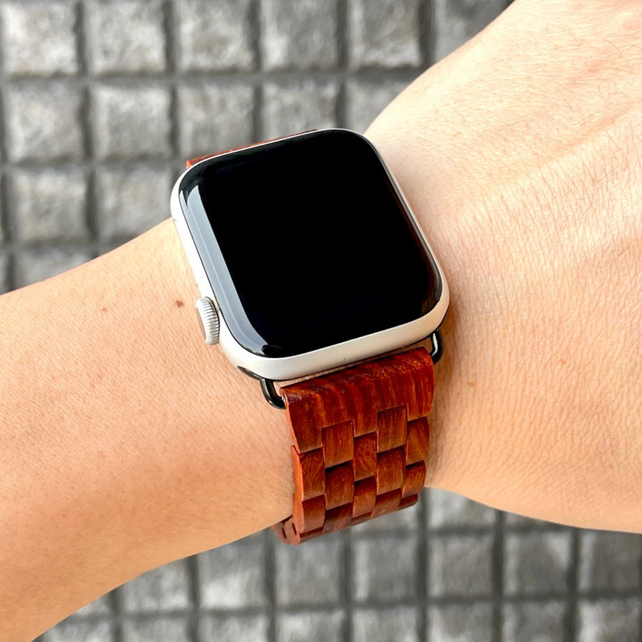 EINBAND AppleWatch 天然木バンド Aタイプ Red sandalwood レッドサンダルウッド アップルウオッチ