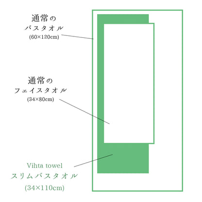 ヴィヒタ スリムバスタオル Vihta 日本製 ハートウエル