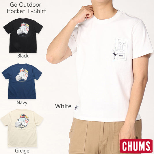 ゴーアウトドアポケットTシャツ Go Outdoor Pocket T-Shirt CHUMS チャムス