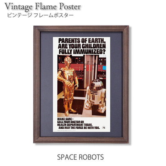 ビンテージ フレームポスター Vintage Flame Poster SPACE ROBOTS