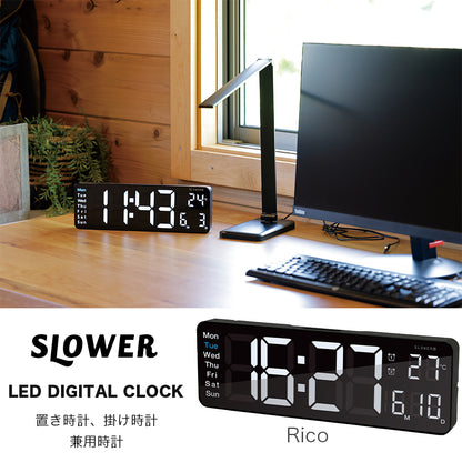 LED CLOCK Rico 置き時計、掛け時計兼用