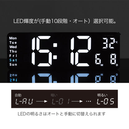 LEDの明るさを手動で選択可能 