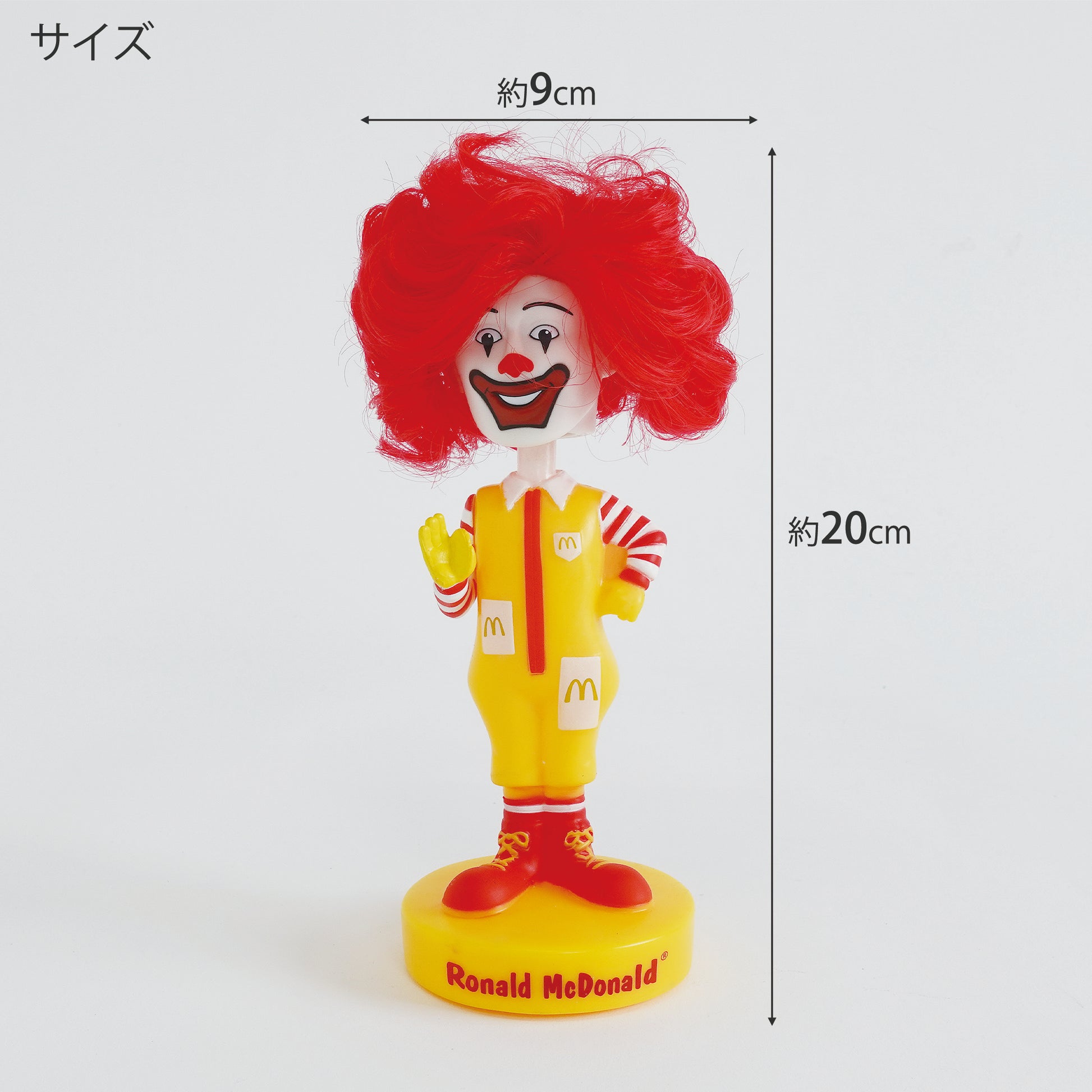 Ronald McDonaldドナルドマクドナルド ボビングヘッド サイズ幅約9cm 高さ約20cm