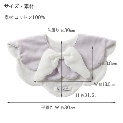 サイズ、素材　素材：コットン100％　首周り約30cm　平置き幅約30cm