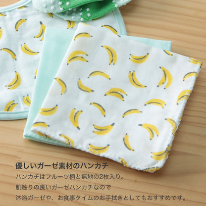 ソックスギフトBOX ハンカチ2枚入り ガーゼハンカチ写真