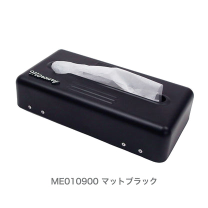 マーキュリー ブリキ2WAYティッシュボックス マッドブラック BK
