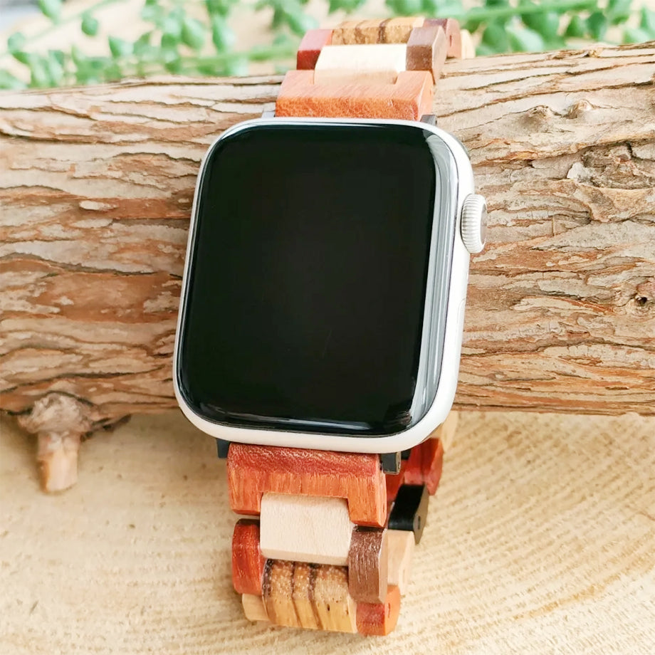 EINBAND AppleWatch 天然木バンド 20mm Mix Wood 【A】あたたかみのあるデザイン