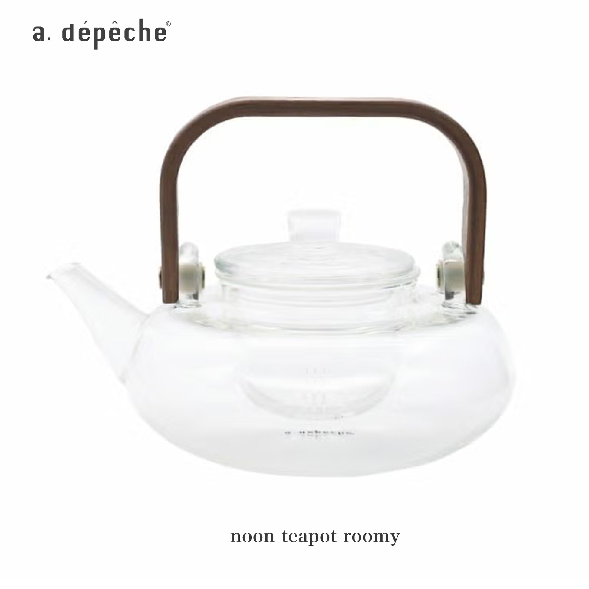 noon teapot roomy ヌーン ティーポット ルーミー ガラス×木製