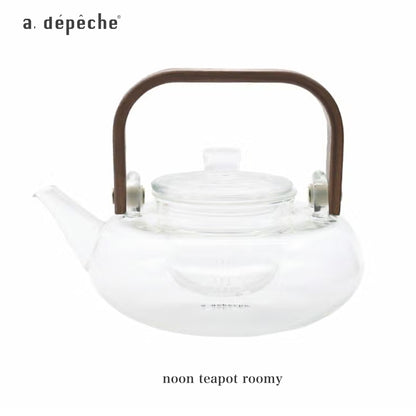 noon teapot roomy ヌーン ティーポット ルーミー ガラス×木製