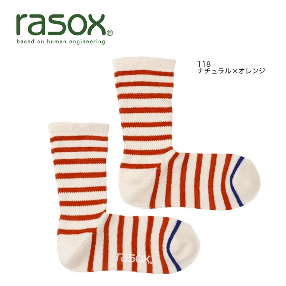 rasox ラソックス コットン 春夏カラー L字型靴下 足にフィットする快適ソックス 靴下