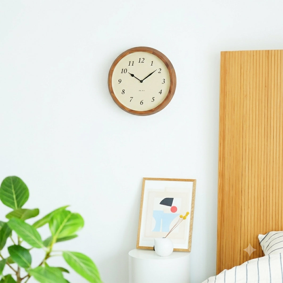電波時計 Clair CLOCK WALNUT 温かみのある天然木
