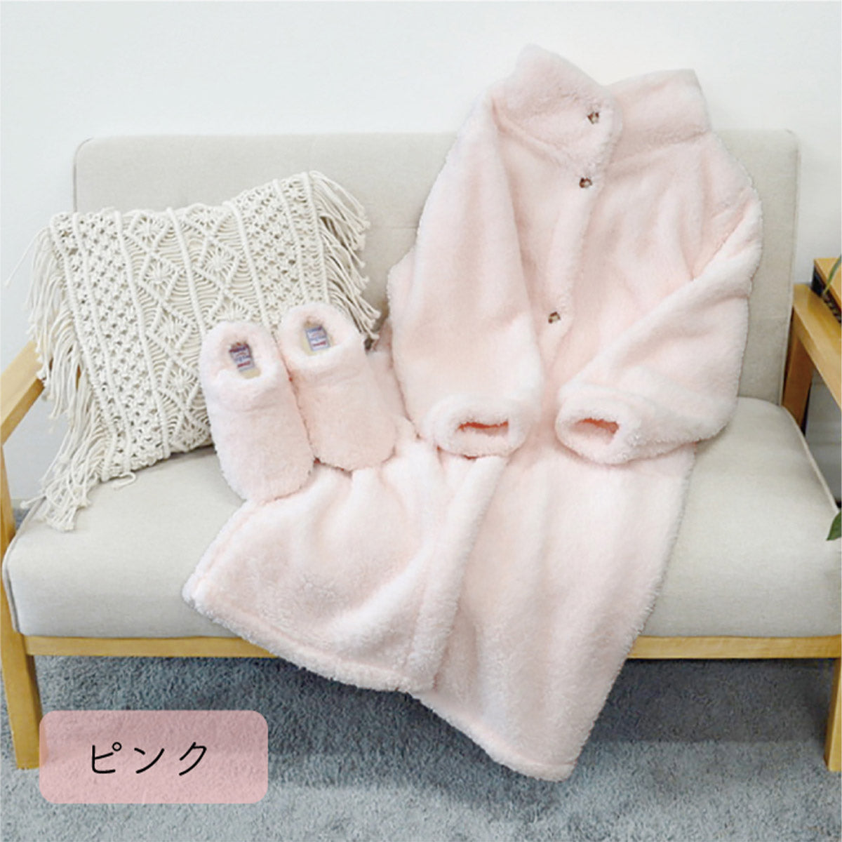 ルームウェア & ルームシューズ PECORA(ペコラ)ピンクセット