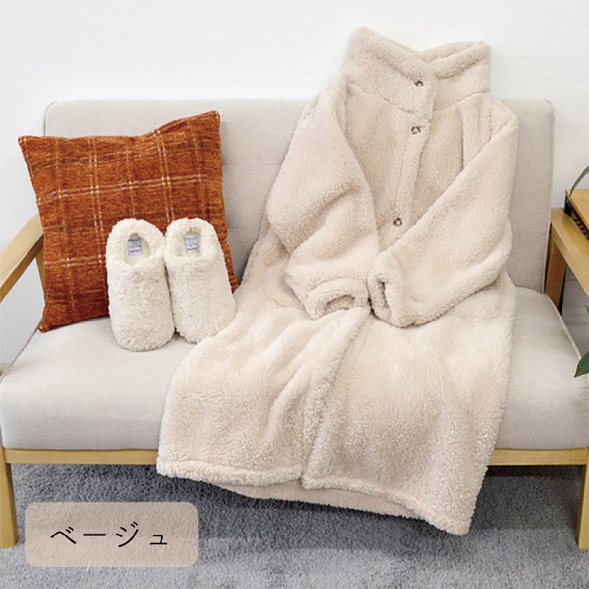ルームウェア & ルームシューズ PECORA(ペコラ)ベージュセット