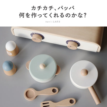 クルクルクッカー 音が鳴るコンロダイヤルと調理器具セット